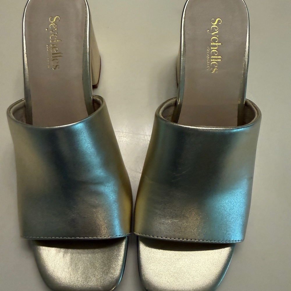 Seychelles Metallic gold Slide Sandals